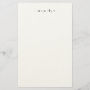 Minimalist Professional Plain Elegant Modern Name Stationery
