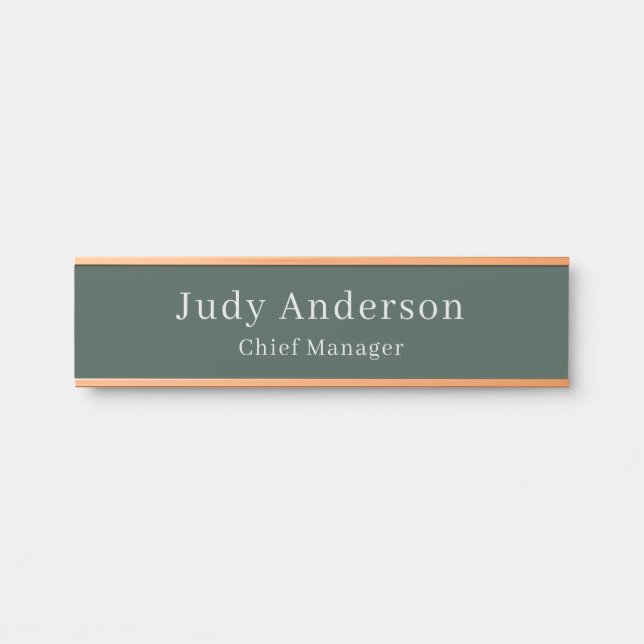 Minimalist Professional Plain Modern Elegant Door Sign (Front)