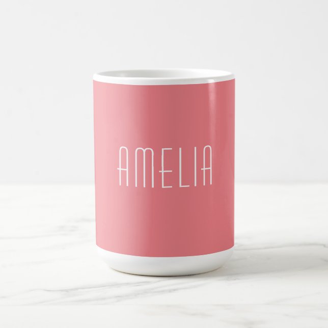 Minimalist Professional Plain Simple Name Coffee Mug (Center)