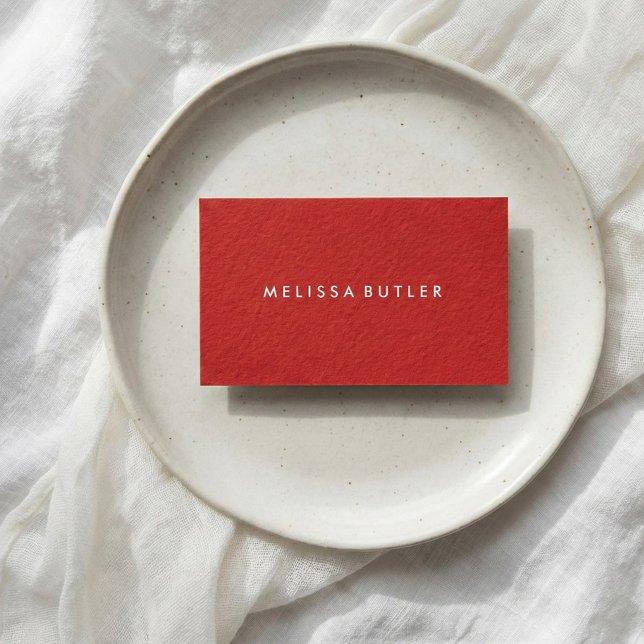 Minimalist Professional Red Business Card (Creator Uploaded)