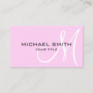 Minimalist Professional Shampoo Monogram Business Card