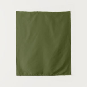 Minimalist Professional Solid Army Green Color Tapestry