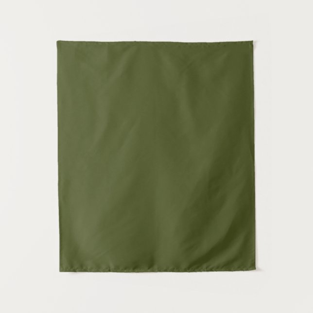 Minimalist Professional Solid Army Green Colour Tapestry (Front)