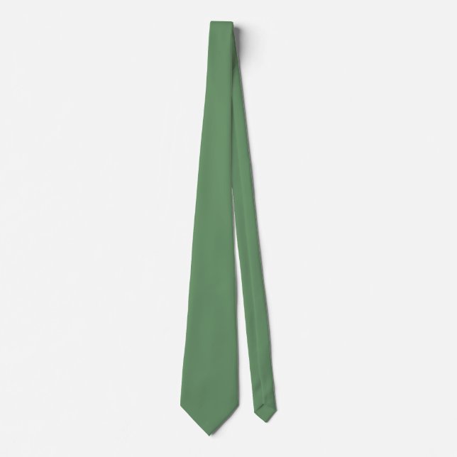 Minimalist Professional Solid Russian Green Colour Tie (Front)