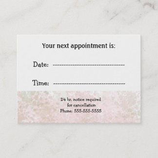 Minimalist Professional Specialist Appointment Card
