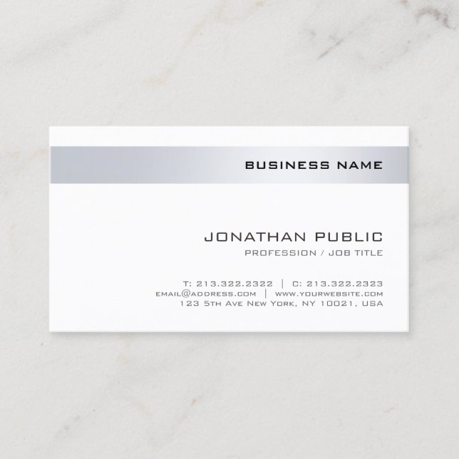 Minimalist Professional Template Elegant Modern Business Card (Front)