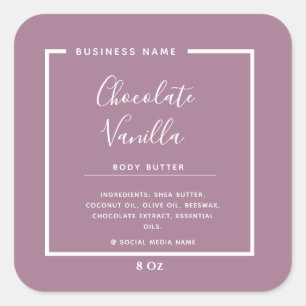 Minimalist professional typography product square sticker