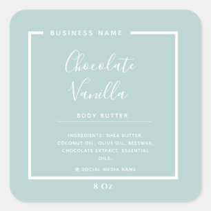 Minimalist professional typography product square sticker