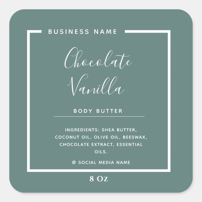 Minimalist professional typography  square sticker (Front)