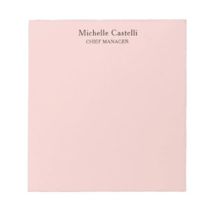 Minimalist Professional Unique Classical Pastel Notepad