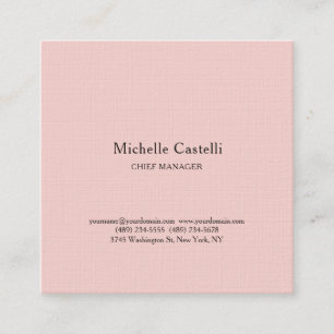 Minimalist Professional Unique Classical Pastel Square Business Card