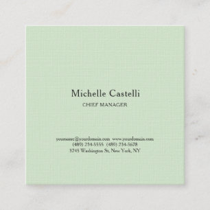 Minimalist Professional Unique Classical Pastel Square Business Card