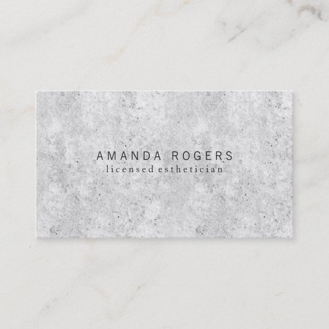 Minimalist Professional | White Texture Business Card (Front)