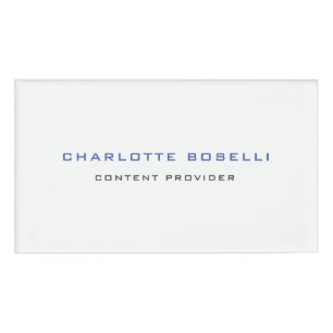 Minimalist Professional Your Name Title Profession Tag