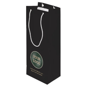 Minimalist Promotional Business Company Logo Wine Gift Bag