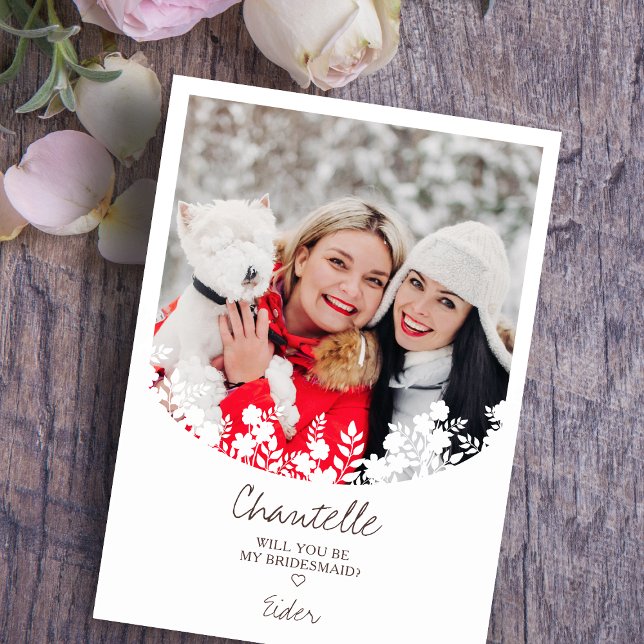 Minimalist Proposal Wildflowers Frame Bridesmaid (Creator Uploaded)