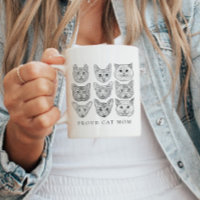 Minimalist Proud Cat Mom Cat Lover Cat Breed