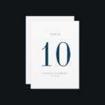 Minimalist Prussian Blue Wedding Table Number Card<br><div class="desc">Modern Minimalist Prussian Blue,  wedding table number card. Please note that table number cards must be numbered and added to your cart individually.</div>