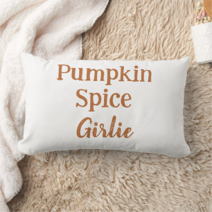 Minimalist Pumpkin Spice  Lumbar Pillow