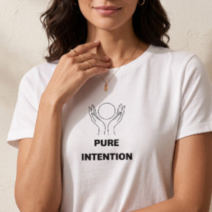Minimalist Pure Intention Line Art Hands T-Shirt