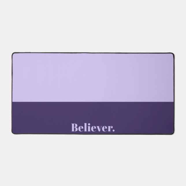 Minimalist Purple Aesthetic Two-Tone Desk Mat (Front)