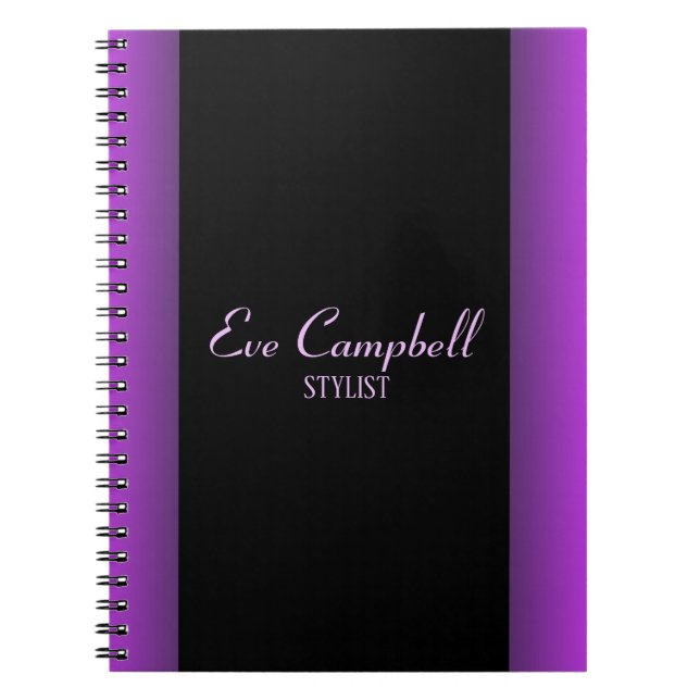 Minimalist purple and black notebook (Front)