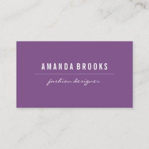 Minimalist Purple Business Card