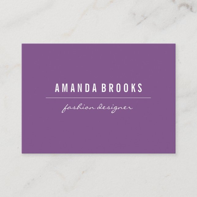 Minimalist Purple Business Card (Front)