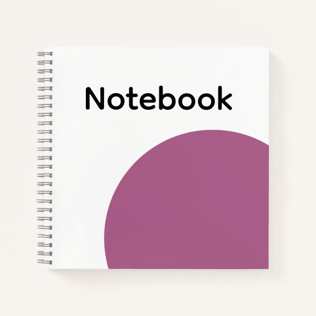Minimalist Purple Circle Notebook (Front)