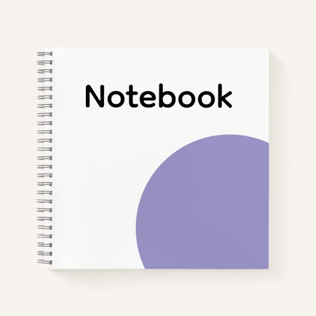 Minimalist Purple Circle Notebook (Front)