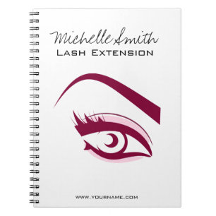 Minimalist Purple Eyelash Extension Makeup Artist Notebook