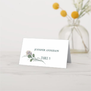 Minimalist Purple Field Flower Wedding  Place  Card