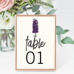 Minimalist Purple Larkspur Wedding Table Number<br><div class="desc">Our Minimalist Purple Larkspur Wedding Table Numbers Card is an affordable way to add your table numbers so guests can find their table at your wedding reception. These table numbers feature our hand-drawn purple larkspur flower with a elegant mix of modern calligraphy and traditional fonts.</div>