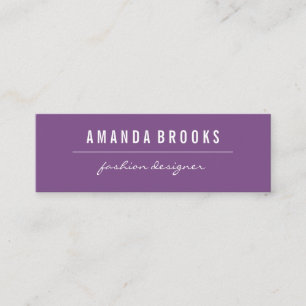 Minimalist Purple Mini Business Card