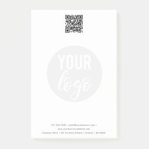 Minimalist QR Code Business Logo  Post-it Notes