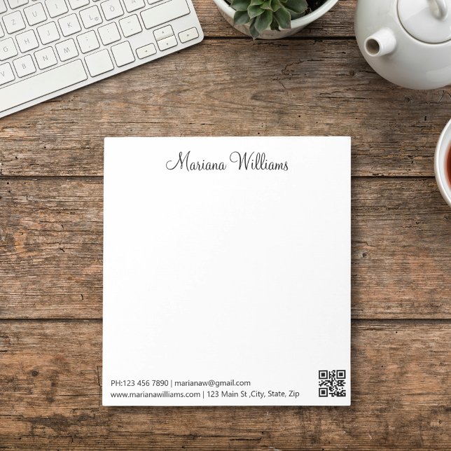 minimalist qr code  business trendy chic notepad (Creator Uploaded)