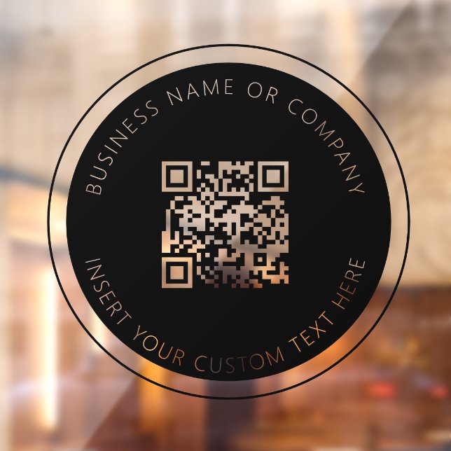 Minimalist QR Code Business White Simple Window Cling (Sheet 2)