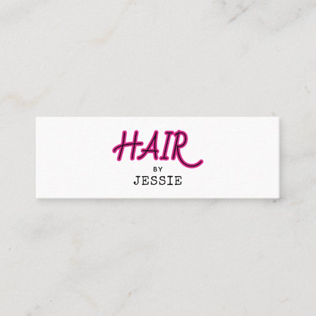 Minimalist QR Code Hair Stylist Mini Business Card (Front)