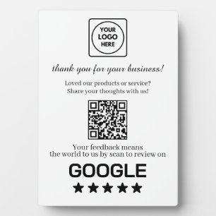 Minimalist QR Code   Modern Clean Custom Design Plaque