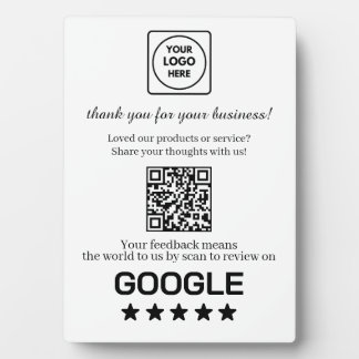 Minimalist QR Code | Modern Clean Custom Design Plaque