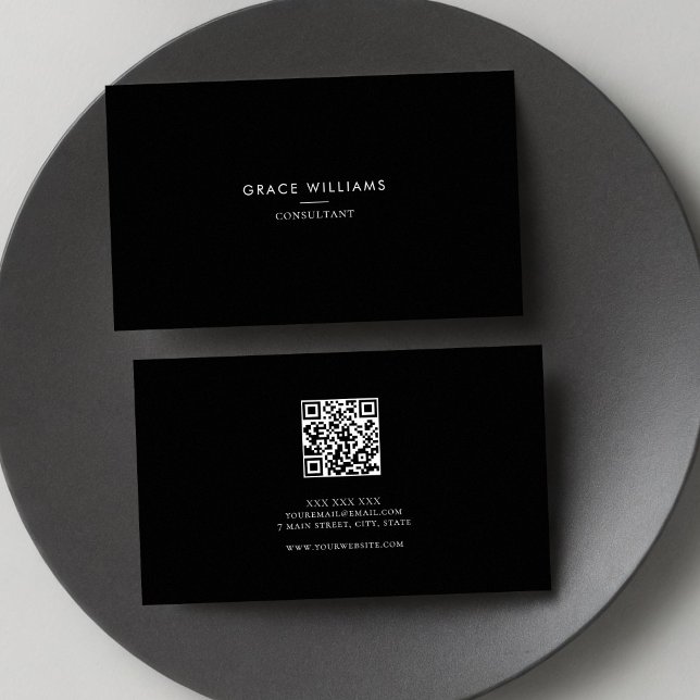 Minimalist QR Code Professional Business Card (Creator Uploaded)