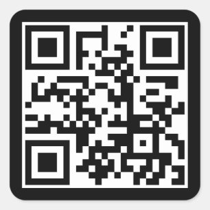 Minimalist QR Code Professional Business Company Square Sticker