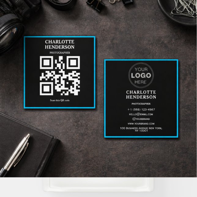 Minimalist QR Code Professional Design  Square Business Card (Minimalist QR Code Professional Design Square Business Card
)