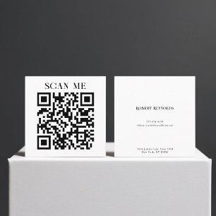 Minimalist QR-code Scan Me Business Card