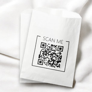 Minimalist QR Code Scan Me Business Favour Bag