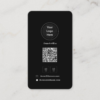 Minimalist QR Code Social Media Your Logo Profile Business Card