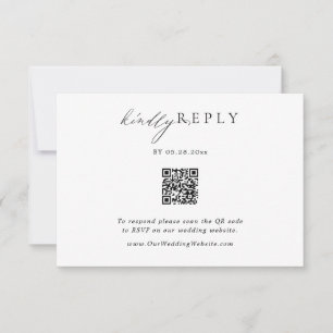 Minimalist QR Code Wedding RSVP Online Reponse