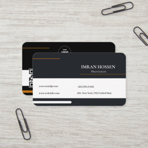 Minimalist qr cood business card