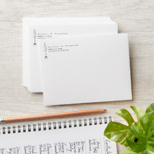Minimalist Quill Writing Elegant Personalized Envelope