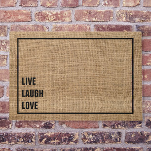 Minimalist Quote Burlap  Doormat
